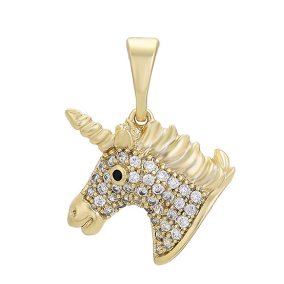Pendants - 14K Gold Plated. Unicorn. Unicornio.  *Premium Q*