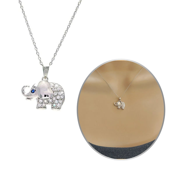 Necklaces - 925 Sterling Silver. Elephant pendant & Chain.