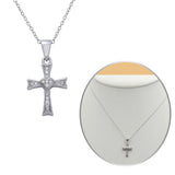 CLOSEOUT* Necklaces - 925 Sterling Silver. Cross Heart pendant & Chain.