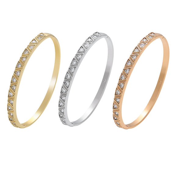 Bangles. 14K Gold Plated - Triangles Geometric. Sold Separately. *Premium Q*