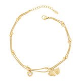 Anklets - 14K Gold Plated. Whale Tail Charm Anklet. Tobillera *Premium Q*