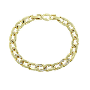 Bracelets - 14K Gold Plated. Curb Cuban 8mm Link Chain. *Premium Q*