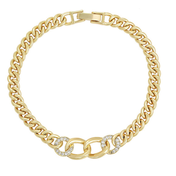 Bracelets - 14K Gold Plated. Curb Cuban 5mm Link Chain. *Premium Q*