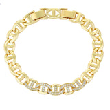 Bracelets - 14K Gold Plated. Mariner Link Chain. *Premium Q*