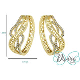 Earrings - 14K Gold Plated. Greek Symbols Hoops. *Premium Q*