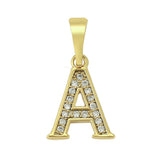 Pendants - 14K Gold Plated. Initial Letter Pendant. *Premium Q*