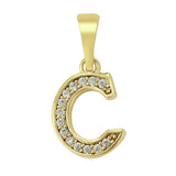 Pendants - 14K Gold Plated. Initial Letter Pendant. *Premium Q*