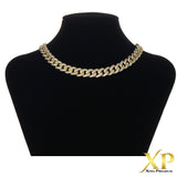 Chains - 14K Gold Plated. Cuban Style. Icy 10mm W *Premium Q*