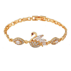 Bracelets - 18K Gold Plated. Swan. Cisne *Premium Q*
