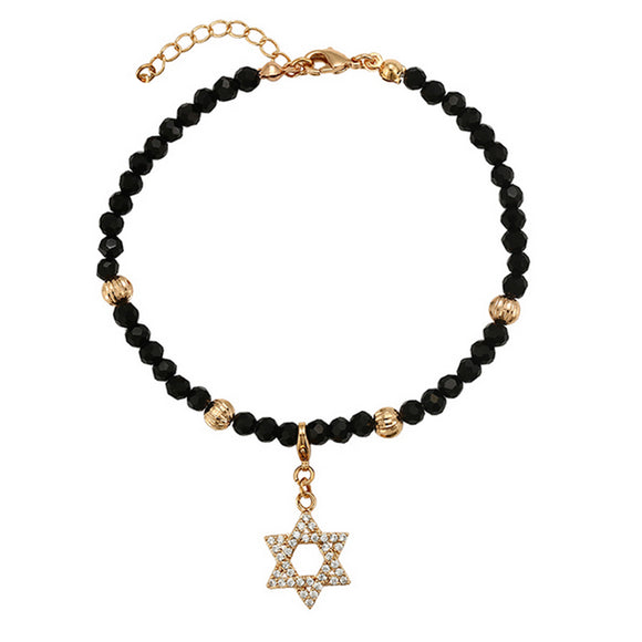 Bracelets - 18K Gold Plated. David Star. Estrella de David. *Premium Q*