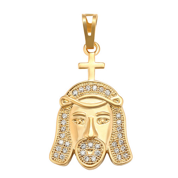 Pendants - 18K Gold Plated. Jesus - HIP-HOP. *Premium Q*