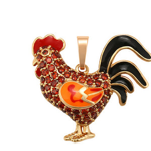 Pendants - 18K Gold Plated. Rooster - Gallo *Premium Q*
