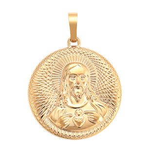 Pendants - 18K Gold Plated. Sacred Heart of Jesus. *Premium Q*