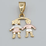 CLOSEOUT* Pendants - Tri Color Gold Plated. Kids - Family. Multiple Options