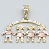 CLOSEOUT* Pendants - Tri Color Gold Plated. Kids - Family. Multiple Options