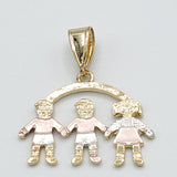 CLOSEOUT* Pendants - Tri Color Gold Plated. Kids - Family. Multiple Options