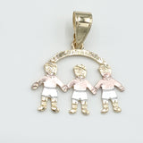 CLOSEOUT* Pendants - Tri Color Gold Plated. Kids - Family. Multiple Options