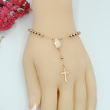 Rosary Bracelets - Stainless Steel. Rose Gold Plated. Our Lady of Guadalupe. *Premium Q*