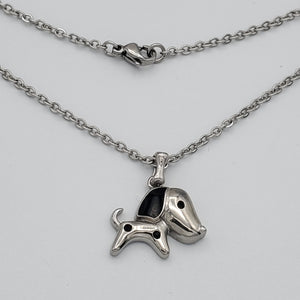 Necklace - Stainless Steel. Dog Pendant and Chain.  *Premium Q*