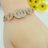 Bracelets - 18K Gold Plated. Clear Crystals. *Premium Q*