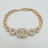 Bracelets - 18K Gold Plated. Clear Crystals. *Premium Q*