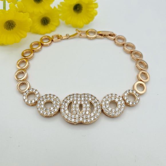 Bracelets - 18K Gold Plated. Clear Crystals. *Premium Q*