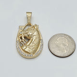 Pendants - Stainless Steel. 14K Gold Plated. Horse Shoe - Herradura Caballo.