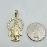 Pendants - 14K Gold Plated. Miraculous Medal. Medalla La Milagrosa. *Premium Q*