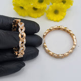 Earrings - 18K Gold Plated. Infinity Love Crystal Hoops. *Premium Q*