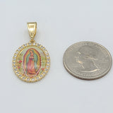 Pendants - 14K Gold Plated. Our Lady of Guadalupe w/crystals.