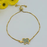 CLOSEOUT* Bracelets - 14K Gold Plated. Elephant Adjustable Bracelet.