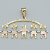 CLOSEOUT* Pendants - Tri Color Gold Plated. Kids - Family. Multiple Options