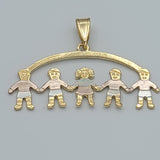 CLOSEOUT* Pendants - Tri Color Gold Plated. Kids - Family. Multiple Options