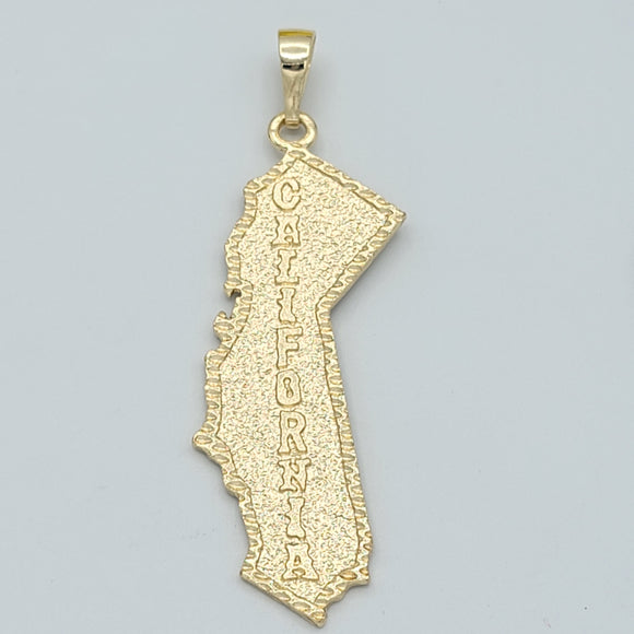 Pendant - 14K Color Gold Plated. Mapa de California