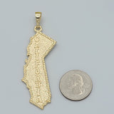 Pendant - 14K Color Gold Plated. Mapa de California