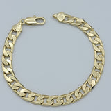 Bracelets - 14K Gold Plated. Cuban Chain Bracelet - 8mm *Premium Q*