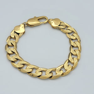 Bracelets - 24K Gold Plated. Cuban Chain Bracelet - 12mm *Premium Q*