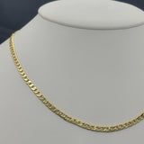 Chains - 14K Gold Plated. Curb Style - 4mm W - 20in L *Premium Q*