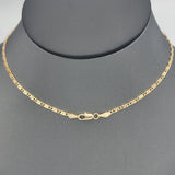 Chains - 14K Gold Plated. Mariner Style DC - 2.5mm W - Different Sizes. M2 (PACK OF 6)