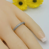 Rings - 14K Gold Plated. Clear Crystals Band. *Premium Q*