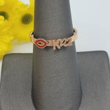 Rings - Stainless Steel. Rose Gold. Kiss Lips Ring. *Premium Q*