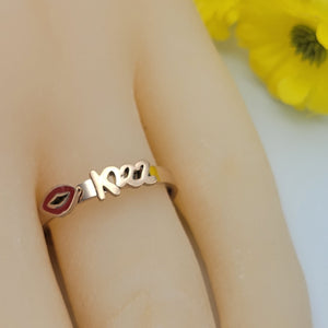 Rings - Stainless Steel. Rose Gold. Kiss Lips Ring. *Premium Q*