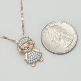 Necklace - 18K Gold Plated. Kids Pendants. My Little Girl *Premium Q*