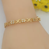 Bracelets - 18K Gold Plated. Infinity Symbol & Flowers. *Premium Q*