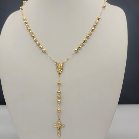 CLOSEOUT* Rosary - 14K Gold Plated. Saint Jude. Rosario de San Judas.