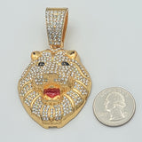 CLOSEOUT* Pendant - Gold Plated. Hip Hop Jewelry. Lion Head.