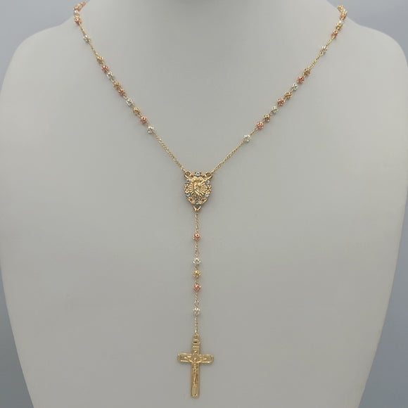 Rosary - Tri Color Gold Plated. Saint Jude. Rosario de San Judas.