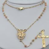 Rosary - Tri Color Gold Plated. Saint Jude. Rosario de San Judas.
