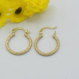 Earrings - 14K Gold Plated. 2mm Hoops *Premium Q*