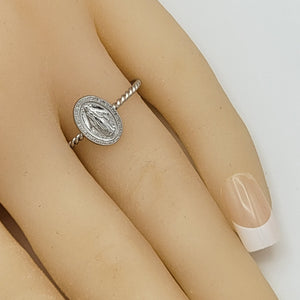 Rings - 925 Sterling Silver. Miraculous Lady. La Milagrosa.